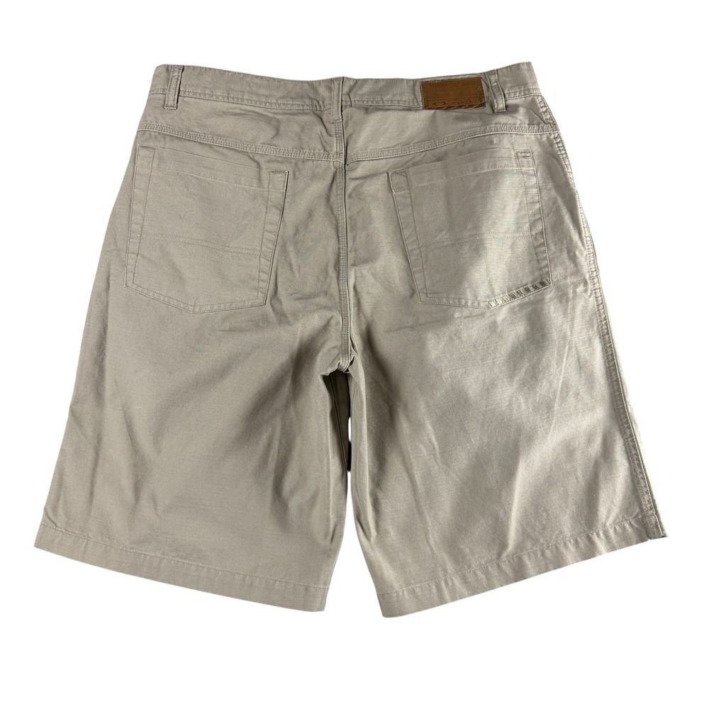 OAKLEY Shorts Mens 38 Khaki Fingerprint 2.8 Loose Fit Y2K Skate Golf 2006 NEW - Picture 3 of 13